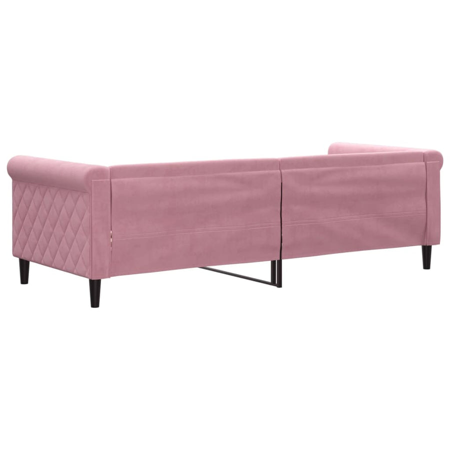 Slaapbank Fluweel 80x200 cm Roze zonder matras