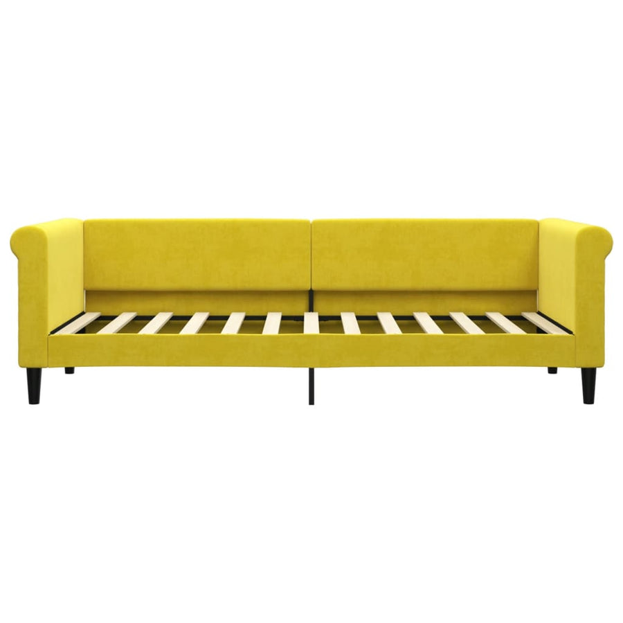Slaapbank Fluweel 80x200 cm Geel zonder matras