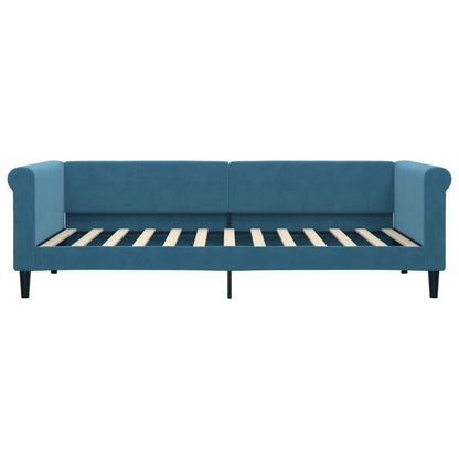 Slaapbank Fluweel Blauw 90x200 cm zonder matras