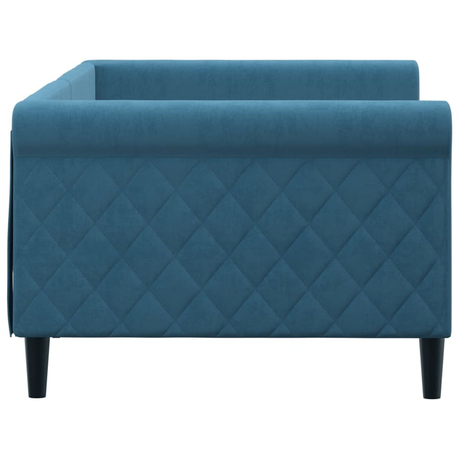 Slaapbank Fluweel Blauw 90x200 cm zonder matras