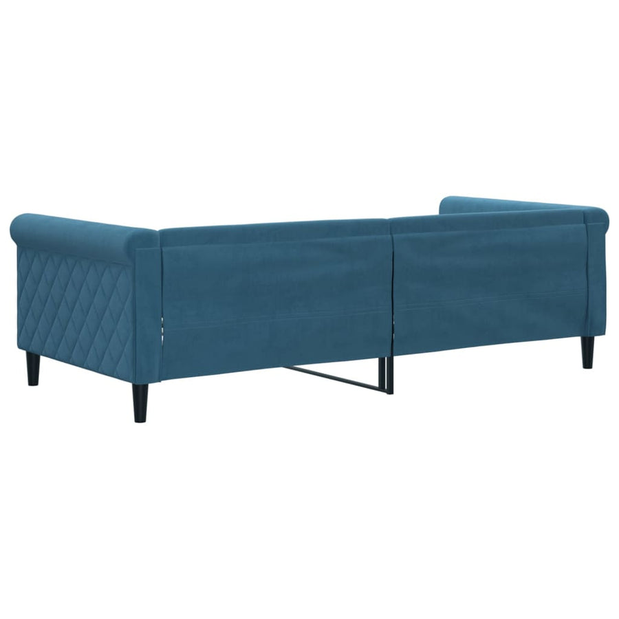 Slaapbank Fluweel Blauw 90x200 cm zonder matras