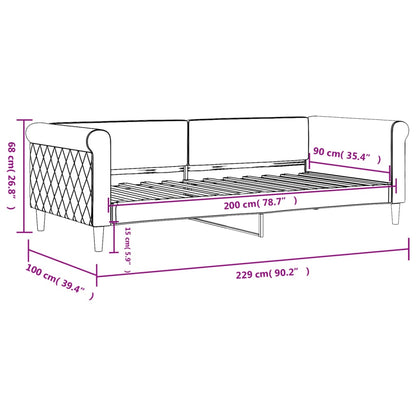 Slaapbank 90x200 cm fluweel donkergroen