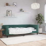 Slaapbank 90x200 cm fluweel donkergroen