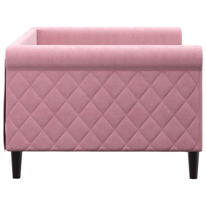 Slaapbank Fluweel 90x200 cm Roze zonder matras