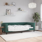 Sofa bed 100x200 cm velvet dark green