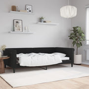 Slaapbank 100x200 cm zwart fluweel