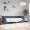Slaapbank 90x190 cm fluweel donkergrijs
