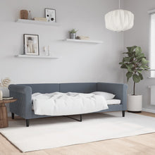 Slaapbank 90x190 cm fluweel donkergrijs