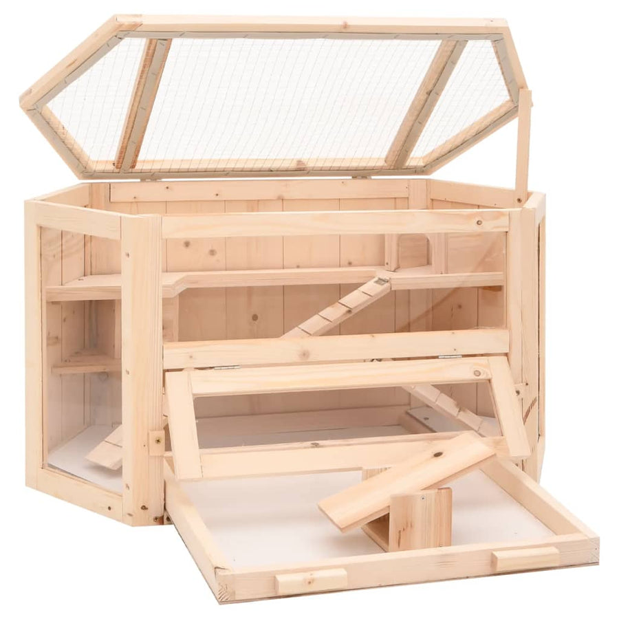 Hamsterkooi 80X40X43 Cm Massief Vurenhout