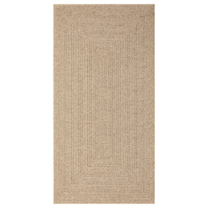Vloerkleed Voor Binnen En Buiten Jute Look 80 x 150 cm Rechthoekig