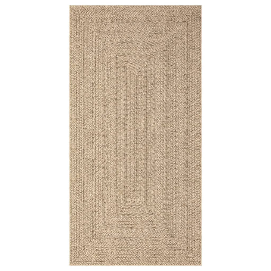 Vloerkleed Voor Binnen En Buiten Jute Look 80 x 150 cm Rechthoekig