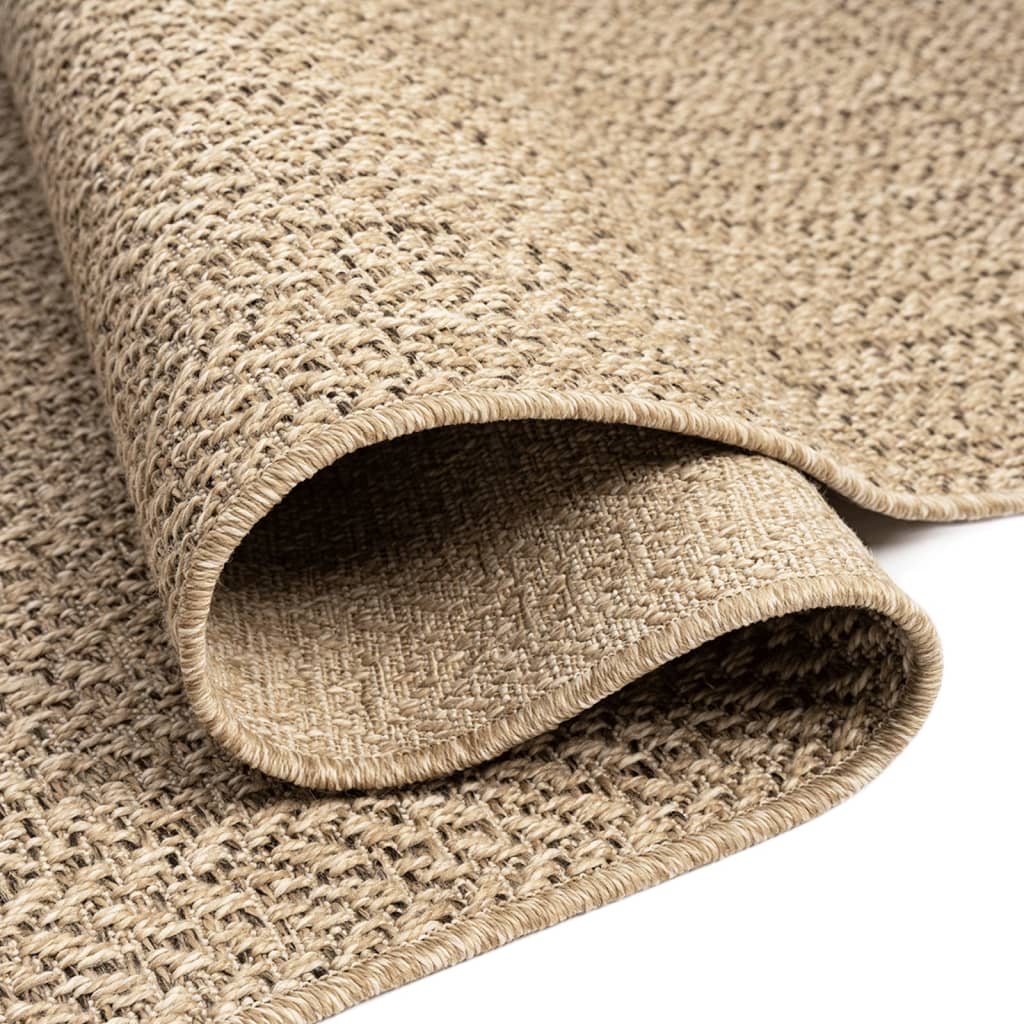 Vloerkleed Voor Binnen En Buiten Jute Look 80 x 150 cm Rechthoekig
