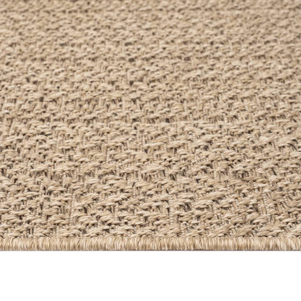 Vloerkleed Voor Binnen En Buiten Jute Look 80 x 150 cm Rechthoekig
