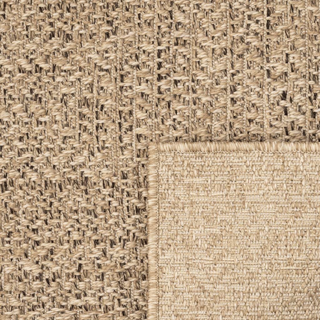Vloerkleed Voor Binnen En Buiten Jute Look 80 x 150 cm Rechthoekig