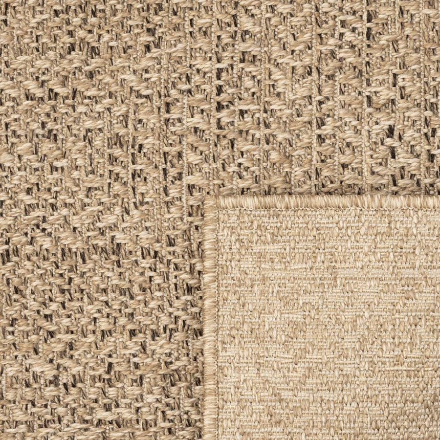 Vloerkleed Voor Binnen En Buiten Jute Look 80 x 150 cm Rechthoekig