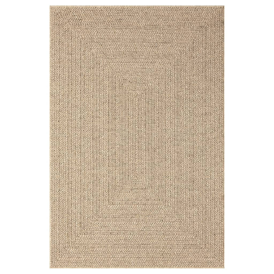 Vloerkleed 140x200 cm voor binnen en buiten jute look 140 x 200 cm Rechthoekig