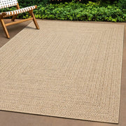 Vloerkleed 160x230 cm jute look binnen buiten
