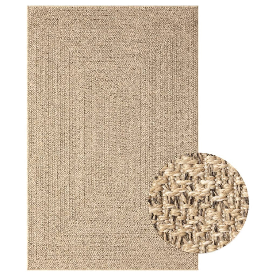 Vloerkleed Voor Binnen En Buiten Jute Look 200 x 290 cm Rechthoekig