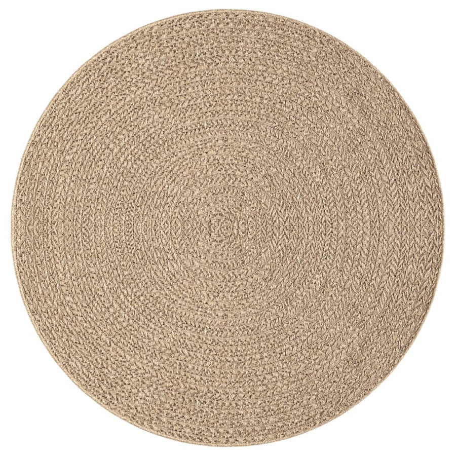 Vloerkleed 90 Cm Voor Binnen En Buiten Jute Look Ø 90 cm Rond