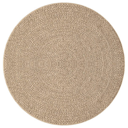 Vloerkleed 120 Cm Voor Binnen En Buiten Jute Look Ø 120 cm Rond