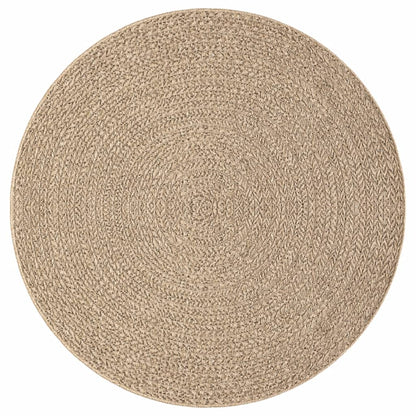 Vloerkleed 160 Cm Voor Binnen En Buiten Jute Look Ø 160 cm Rond
