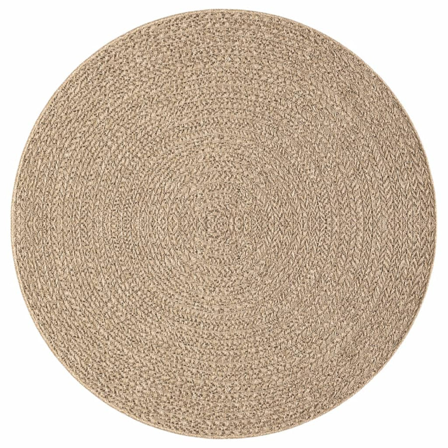 Vloerkleed 160 Cm Voor Binnen En Buiten Jute Look Ø 160 cm Rond