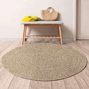 Vloerkleed rond 160 cm jute look PP