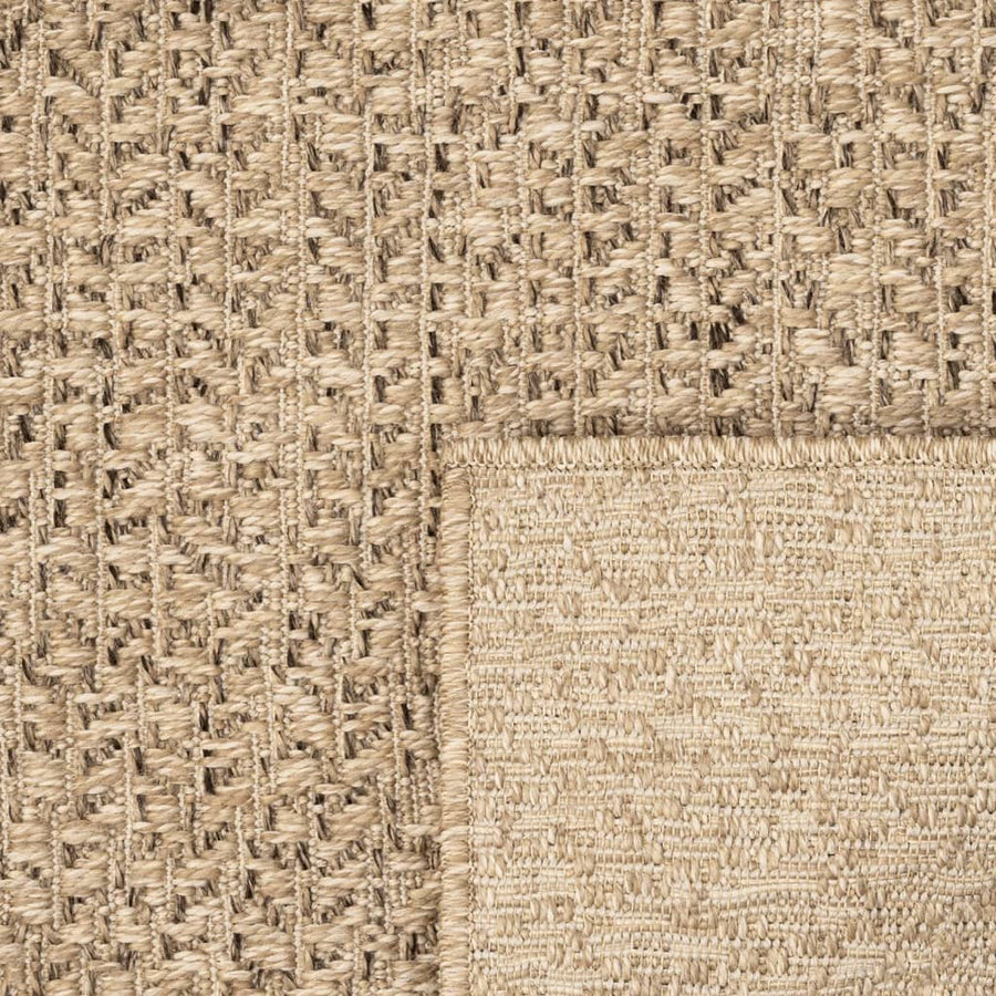 Vloerkleed Voor Binnen En Buiten Jute Look 80 x 150 cm Rond Rechthoekig