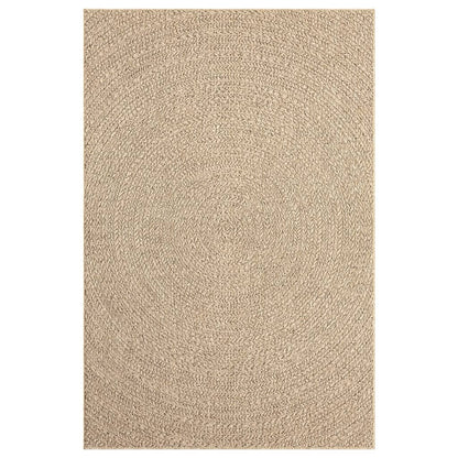 Vloerkleed Voor Binnen En Buiten Jute Look 140 x 200 cm Rond Rechthoekig