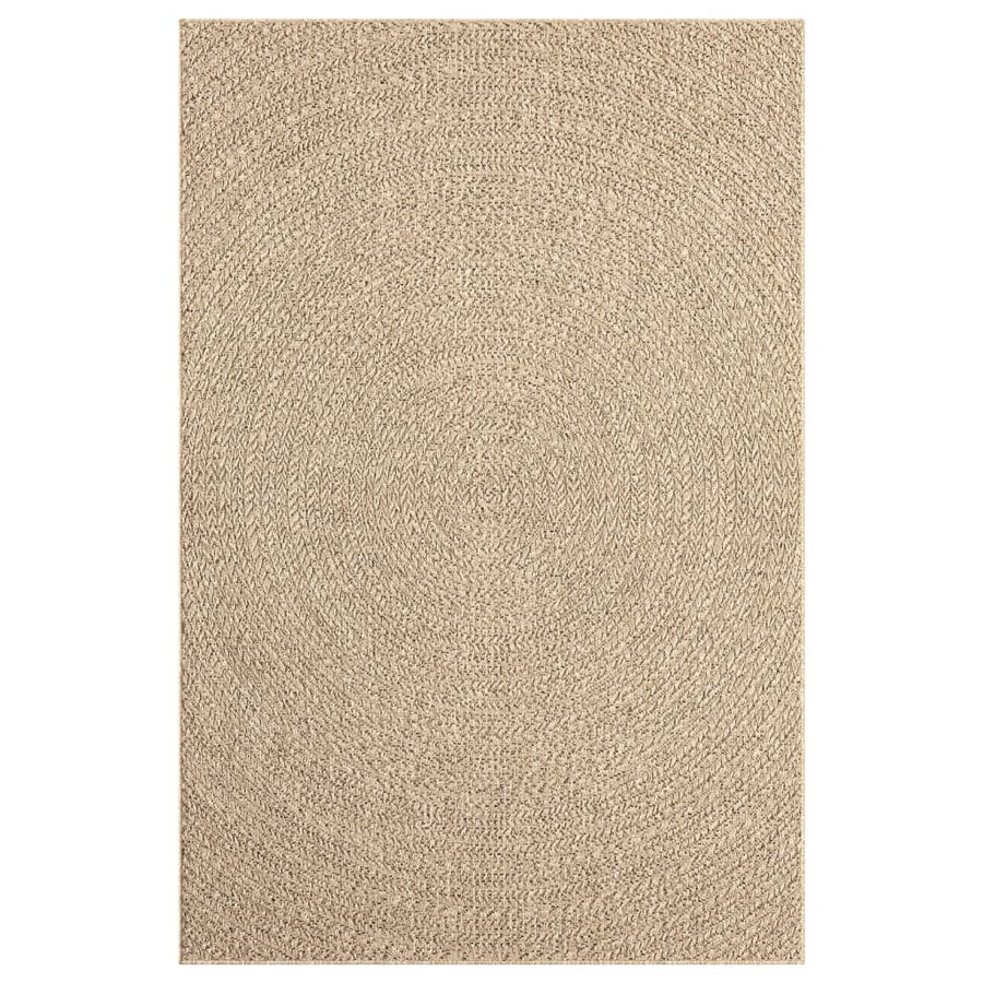 Vloerkleed Voor Binnen En Buiten Jute Look 140 x 200 cm Rond Rechthoekig