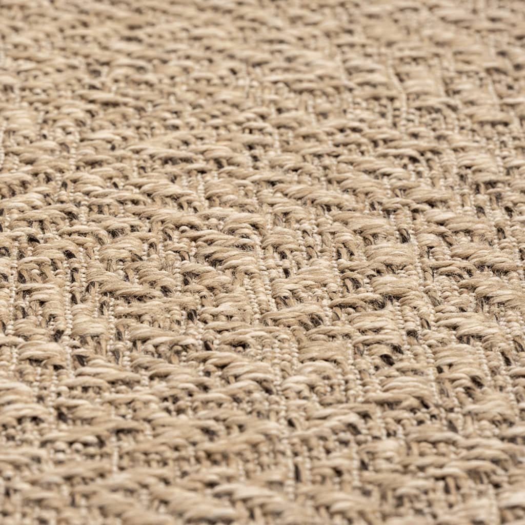 Vloerkleed Voor Binnen En Buiten Jute Look 140 x 200 cm Rond Rechthoekig