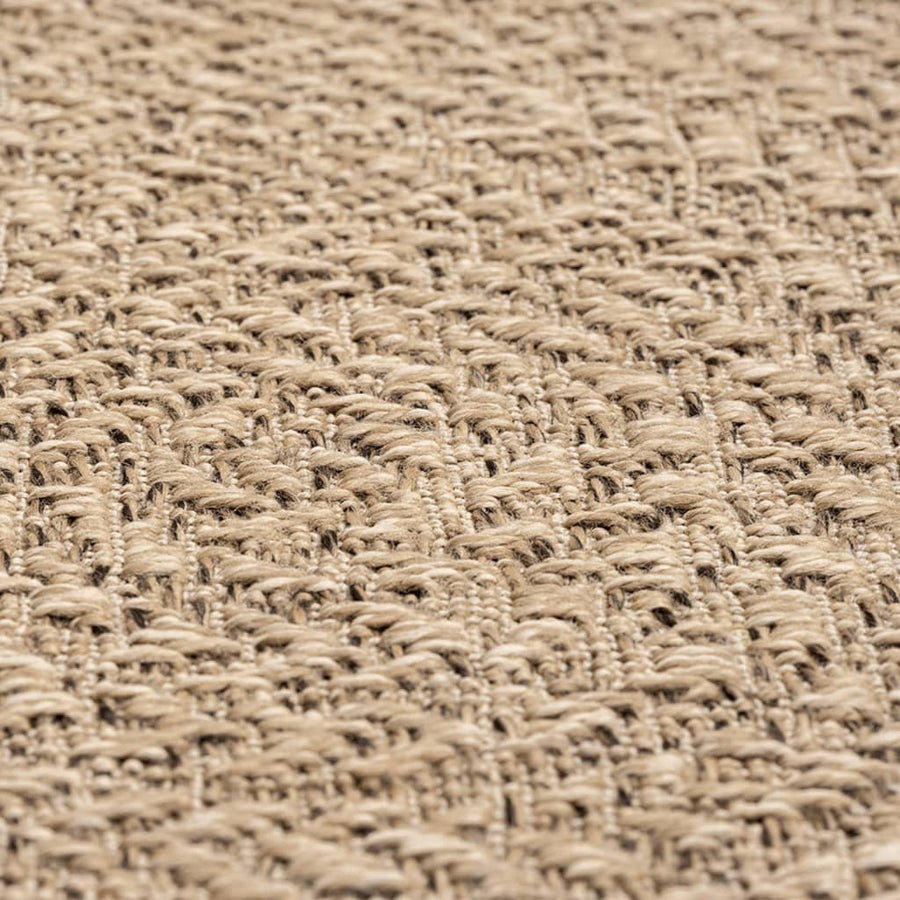 Vloerkleed Voor Binnen En Buiten Jute Look 140 x 200 cm Rond Rechthoekig