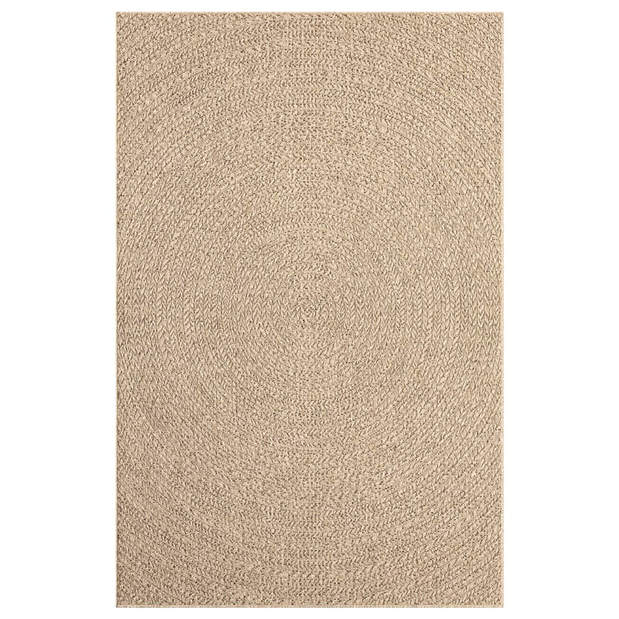 Vloerkleed Voor Binnen En Buiten Jute Look 200 x 290 cm Rond Rechthoekig