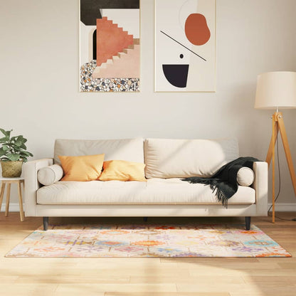 Vloerkleed Wasbaar Anti-Slip Meerkleurig Blauw En Wit 80 x 150 cm