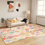 Vloerkleed wasbaar 190x300 cm meerkleurig fluweel