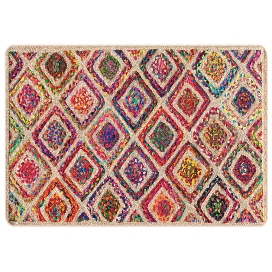 Vloerkleed Wasbaar Anti-Slip Meerkleurig Multikleur 120 x 180 cm