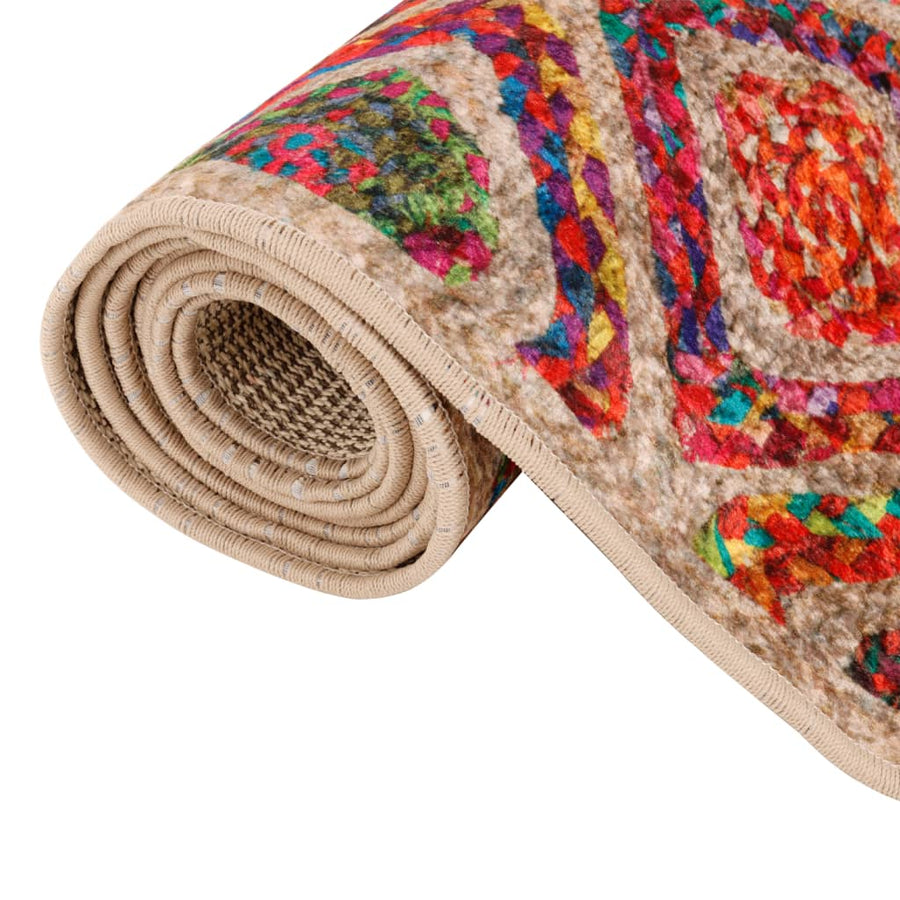 Vloerkleed Wasbaar Anti-Slip Meerkleurig Multikleur 160 x 230 cm