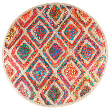 Vloerkleed Wasbaar Anti-Slip Meerkleurig Multikleur Ø 120 cm