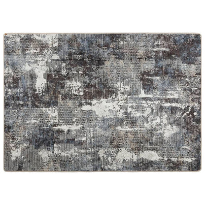 Vloerkleed Wasbaar Anti-Slip Meerkleurig Zwart En Wit 80 x 150 cm