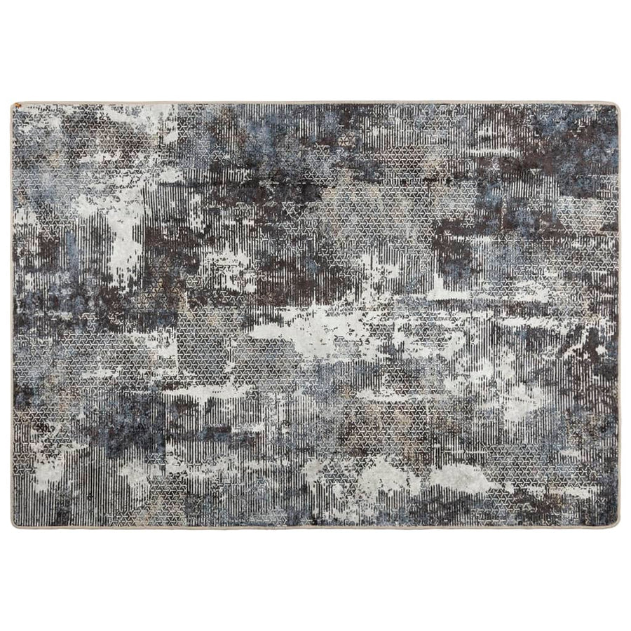 Vloerkleed Wasbaar Anti-Slip Meerkleurig Zwart En Wit 80 x 150 cm