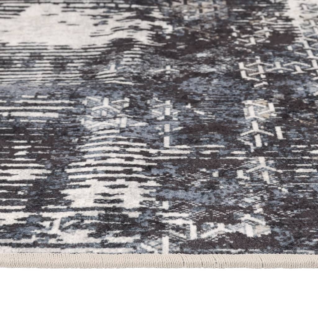 Vloerkleed Wasbaar Anti-Slip Meerkleurig Zwart En Wit 80 x 150 cm