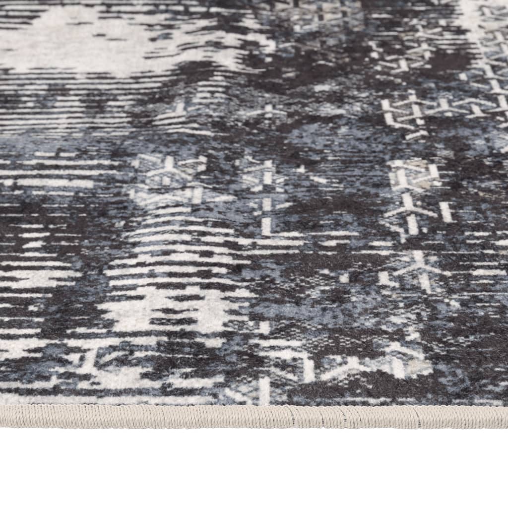 Vloerkleed Wasbaar Anti-Slip Meerkleurig Zwart En Wit 80 x 300 cm