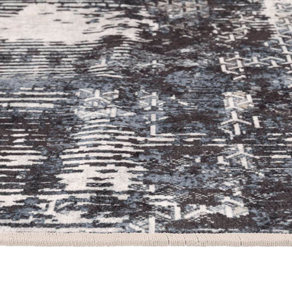 Vloerkleed Wasbaar Anti-Slip Meerkleurig Zwart En Wit 80 x 300 cm
