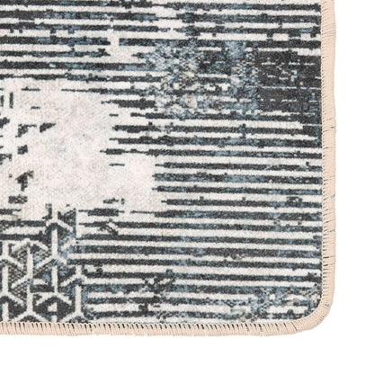 Vloerkleed Wasbaar Anti-Slip Meerkleurig Zwart En Wit 190 x 300 cm