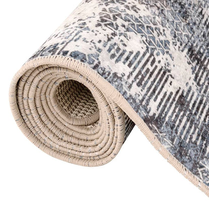 Vloerkleed Wasbaar Anti-Slip Meerkleurig Zwart En Wit 190 x 300 cm