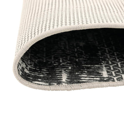 Vloerkleed Wasbaar Anti-Slip Meerkleurig Zwart En Wit Ø 120 cm