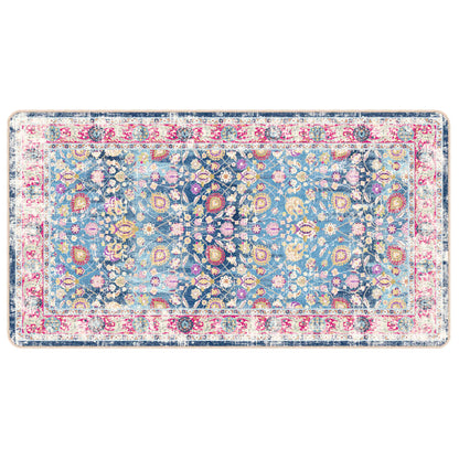 Vloerkleed Wasbaar Anti-Slip Meerkleurig Blue And Pink 80 x 150 cm