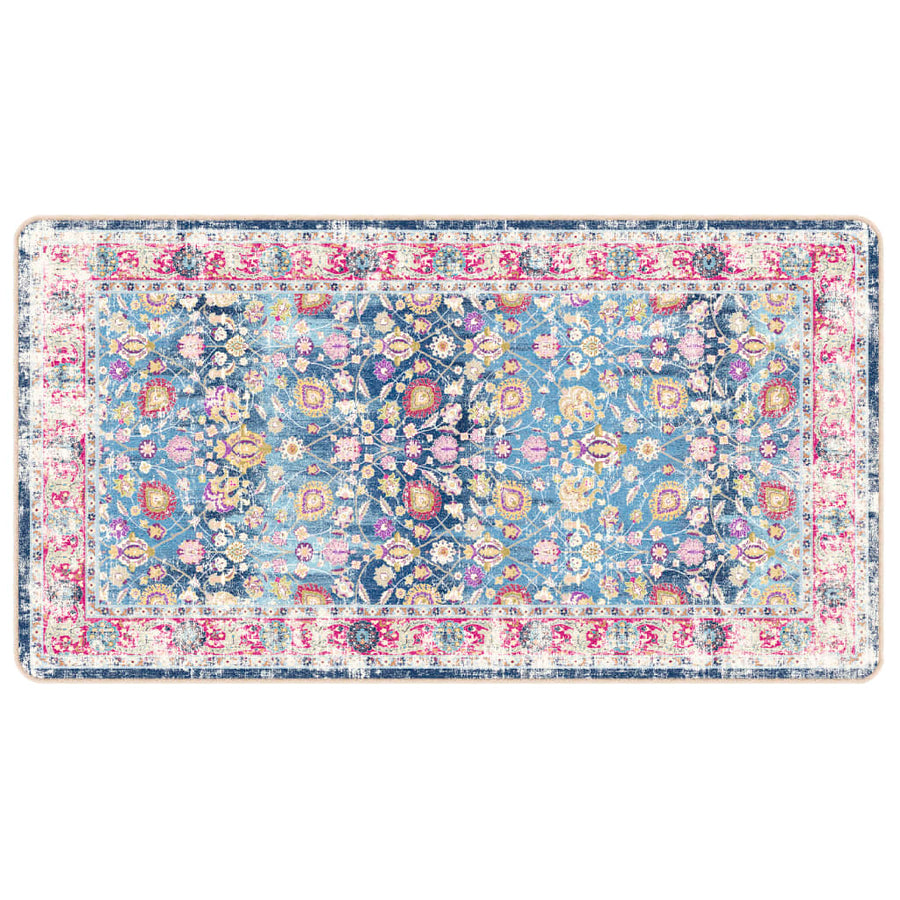 Vloerkleed Wasbaar Anti-Slip Meerkleurig Blue And Pink 80 x 150 cm