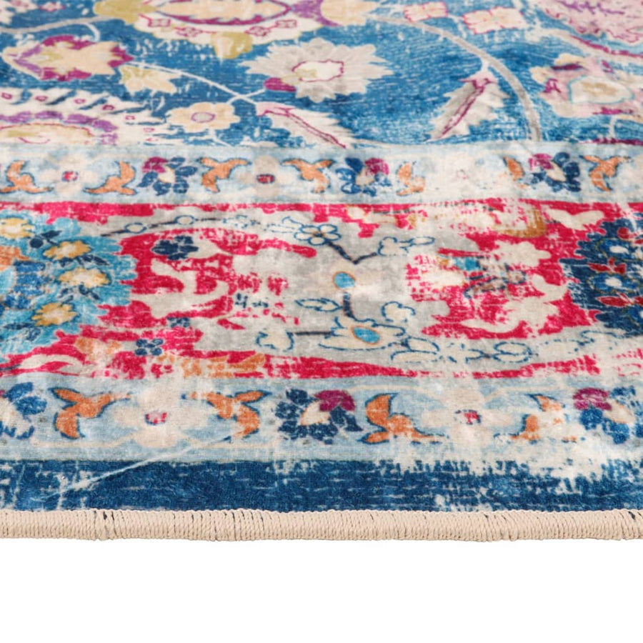 Vloerkleed Wasbaar Anti-Slip Meerkleurig Blue And Pink 80 x 300 cm