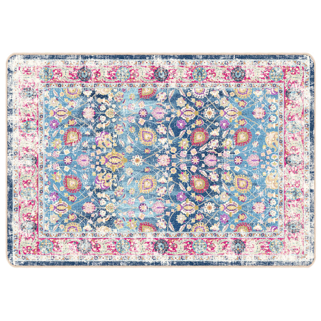 Vloerkleed Wasbaar Anti-Slip Meerkleurig Blue And Pink 160 x 230 cm